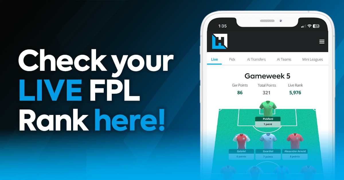 Live FPL rank and points tool