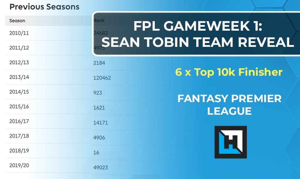 Sean Tobin | FPL Team Reveal | Gameweek 1