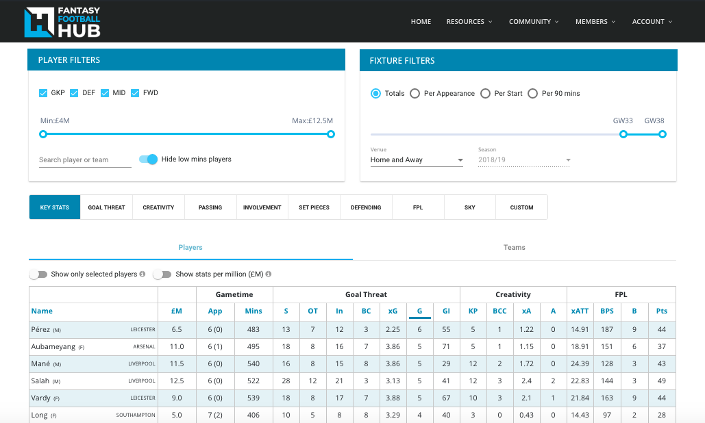 OPTA Stats Demo